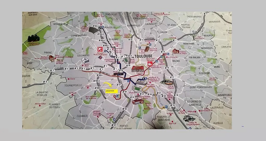 Appartement Contemporain Proche Meteo, Basso Cambo, Edf, Airbus & Thales Toulouse France